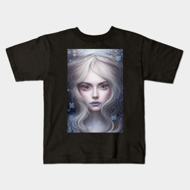 Snow Angel Kids T-Shirt by RavenRarities